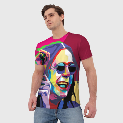Мужская футболка 3D с принтом Оззи Осборн, фото на моделе #1