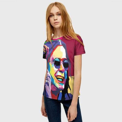 Женская футболка 3D с принтом Оззи Осборн, фото на моделе #1