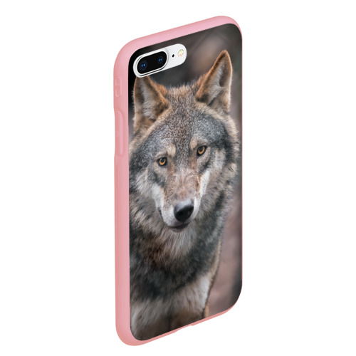 Чехол для iPhone 7Plus/8 Plus матовый с принтом Волк - санитар леса, вид сбоку #3