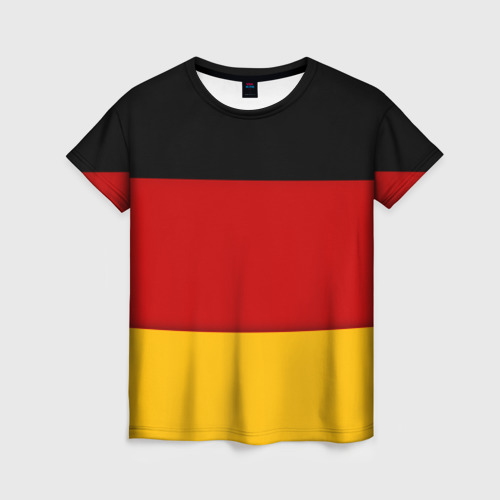 Женская футболка 3D с принтом Германия, вид спереди #2