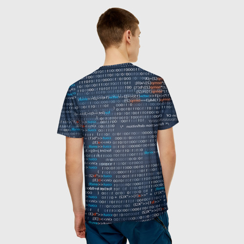 Мужская 3D футболка с принтом Информатика, вид сзади #2