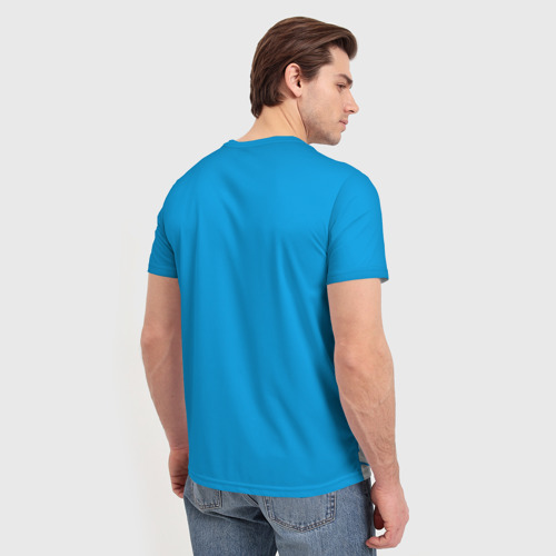 Мужская 3D футболка с принтом Гагарин 1, вид сзади #2