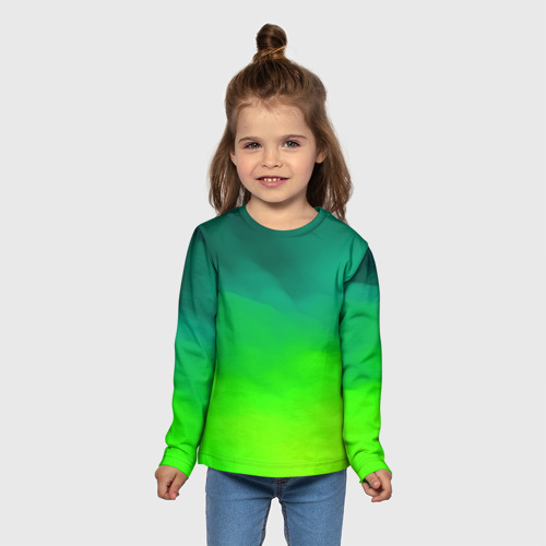 Детский лонгслив 3D с принтом Кислотный цвет, вид сбоку #3