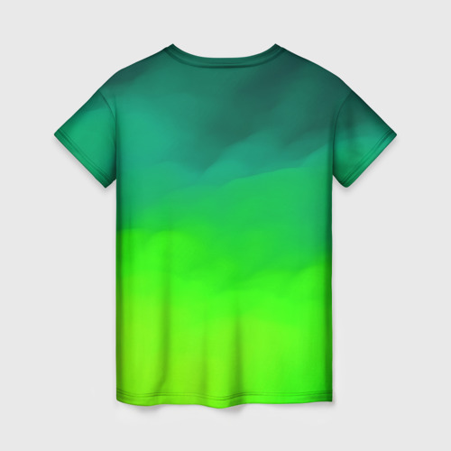 Женская 3D футболка с принтом Кислотный цвет, вид сзади #1