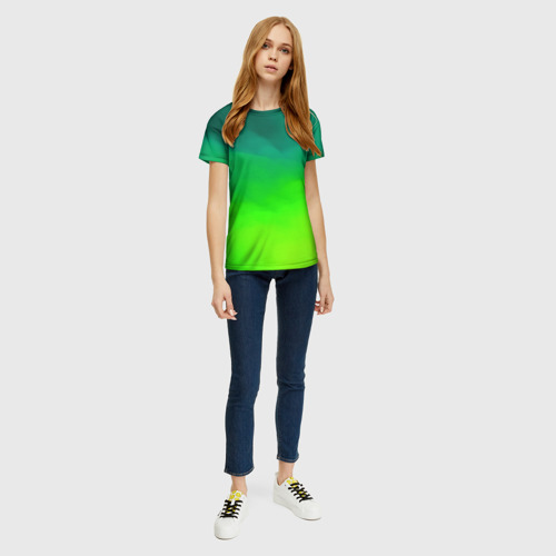 Женская 3D футболка с принтом Кислотный цвет, вид сбоку #3