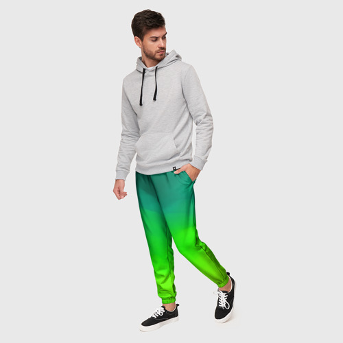 Мужские брюки 3D с принтом Кислотный цвет, фото на моделе #1
