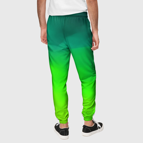 Мужские брюки 3D с принтом Кислотный цвет, вид сзади #2