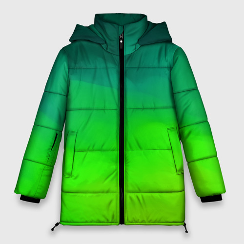 Женская зимняя куртка 3D с принтом Кислотный цвет, вид спереди #2