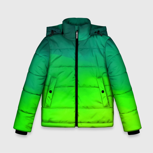 Зимняя куртка для мальчиков 3D с принтом Кислотный цвет, вид спереди #2