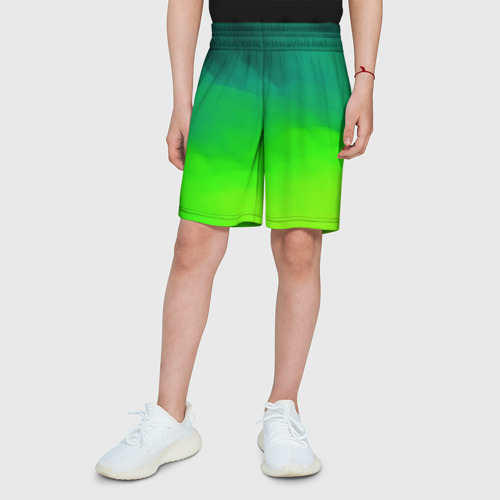 Детские спортивные шорты 3D с принтом Кислотный цвет, вид сбоку #3