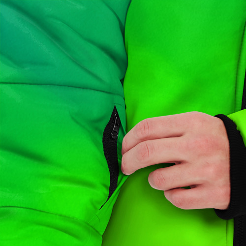 Зимняя куртка-пуховик  с принтом Кислотный цвет, вид сбоку #3