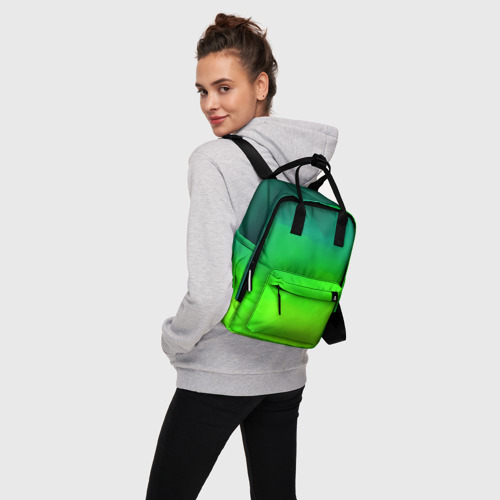 Женский рюкзак 3D с принтом Кислотный цвет, вид сбоку #3
