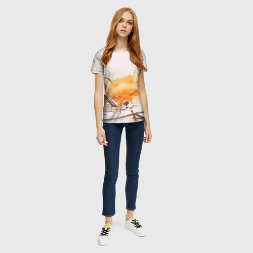 Женская футболка 3D с принтом Сон, вид сбоку #3