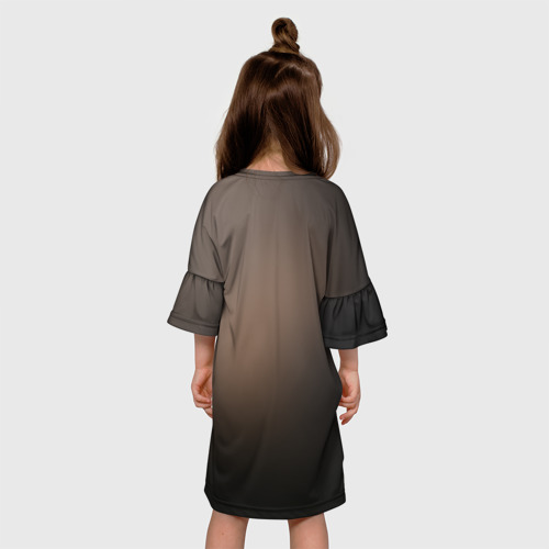 Детское платье 3D с принтом Лиса, вид сзади #2