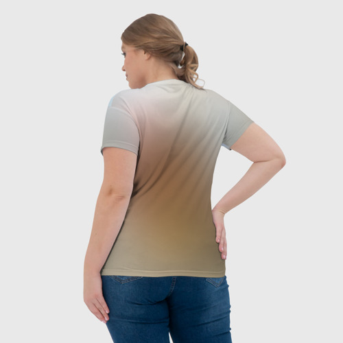 Женская футболка 3D с принтом Рождество, вид сзади #2