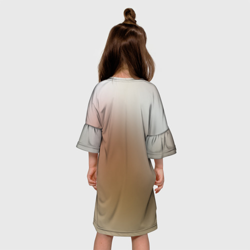 Детское платье 3D с принтом Рождество, вид сзади #2