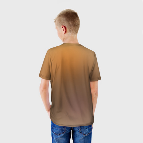 Детская футболка 3D с принтом Милашка, вид сзади #2