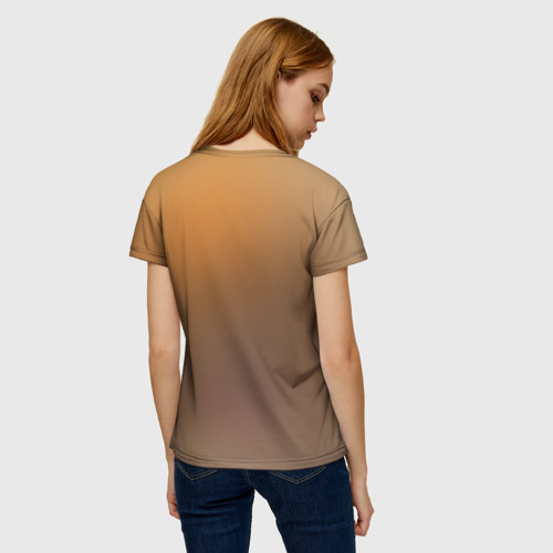 Женская 3D футболка с принтом Милашка, вид сзади #2