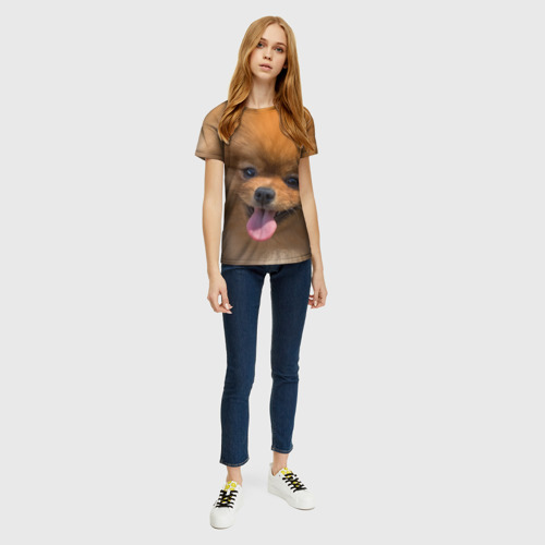 Женская 3D футболка с принтом Милашка, вид сбоку #3