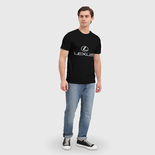 Мужская футболка 3D с принтом Lexus, вид сбоку #3