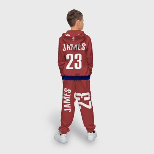 Детский 3D костюм с принтом Форма Cavaliers Cleveland красная, вид сзади #2