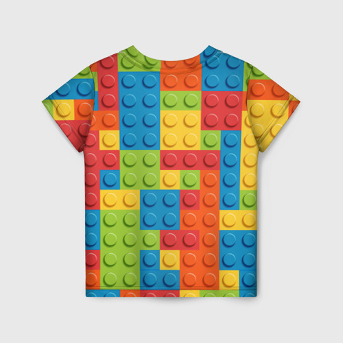 Детская 3D футболка с принтом Лего, вид сзади #1