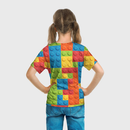 Детская 3D футболка с принтом Лего, вид сзади #2