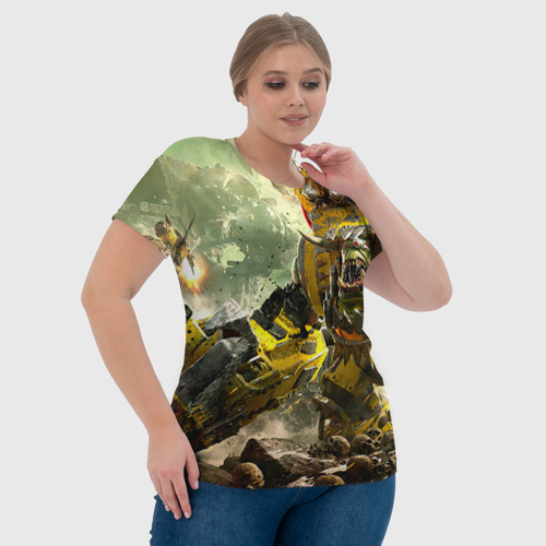 Женская футболка 3D с принтом WH40k warboss, фото #4