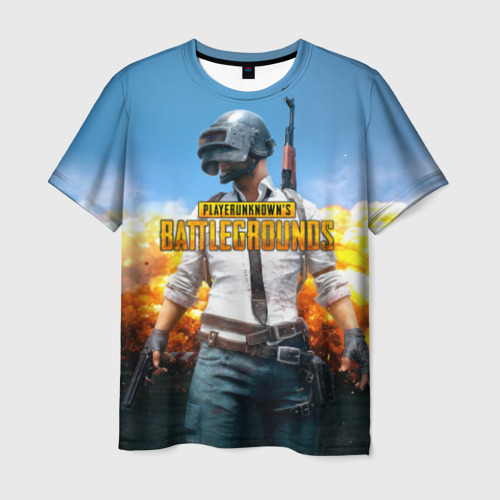 Мужская футболка 3D с принтом Playerunknown`s Battlegrounds 1, вид спереди #2