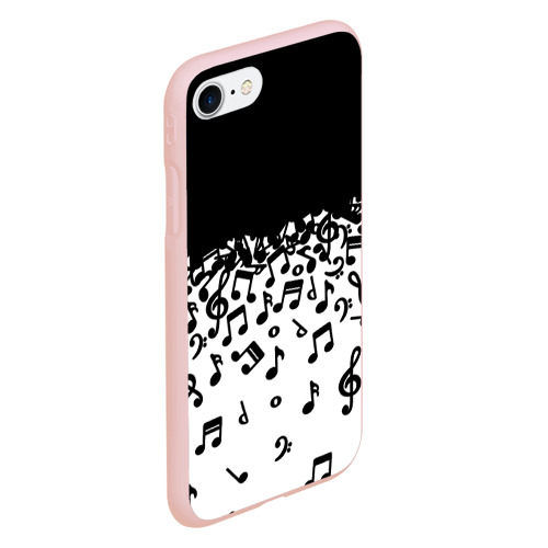 Чехол для iPhone 7/8 матовый с принтом Поглощение музыкой, вид сбоку #3