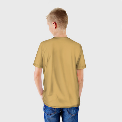 Детская футболка 3D с принтом Жираф, вид сзади #2