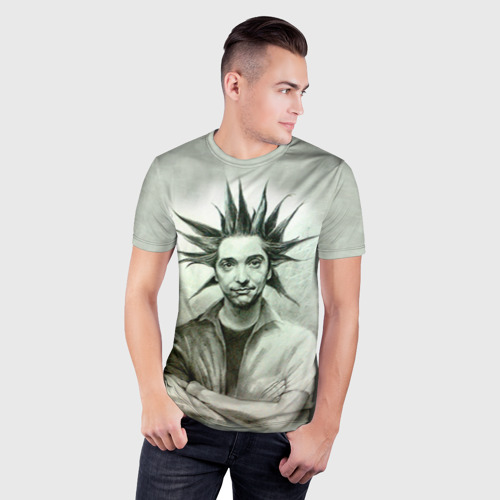 Мужская футболка 3D Slim с принтом Король и Шут, фото на моделе #1
