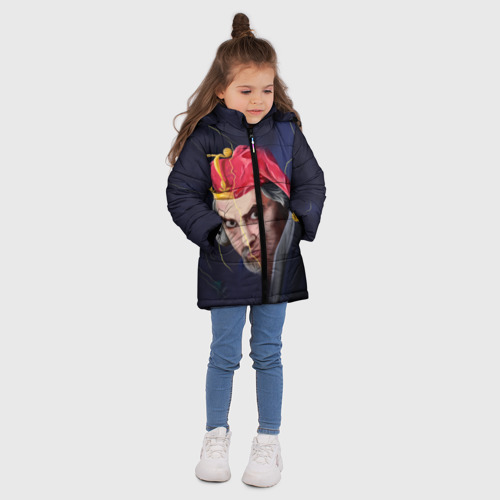 Зимняя куртка для девочек 3D с принтом Король и Шут, вид сбоку #3