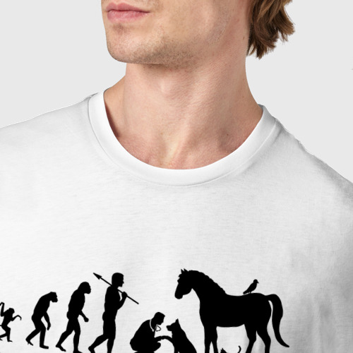 Мужская футболка хлопок с принтом Настоящая эволюция, фото #4