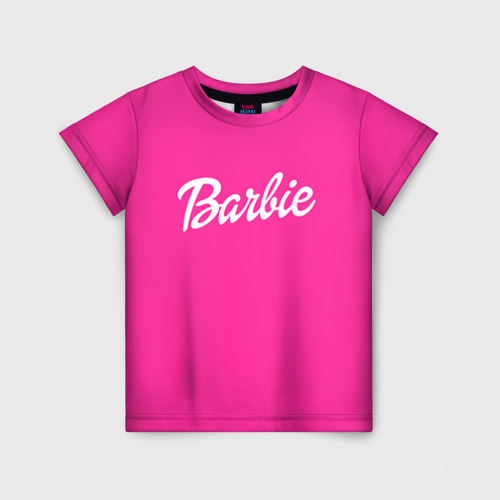 Детская 3D футболка с принтом Барби, вид спереди #2