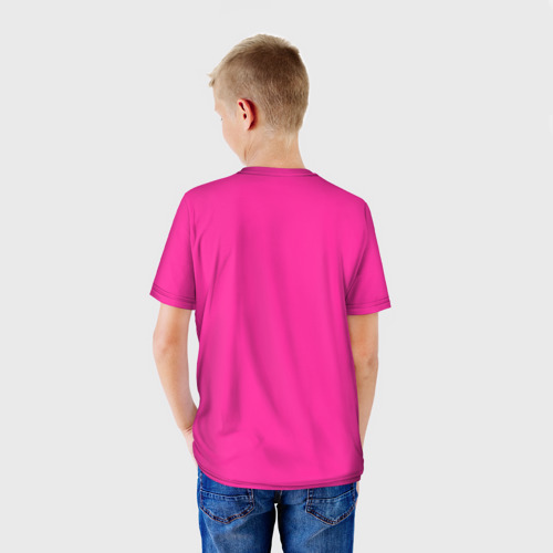 Детская 3D футболка с принтом Барби, вид сзади #2