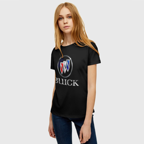 Женская футболка 3D с принтом Buick, фото на моделе #1