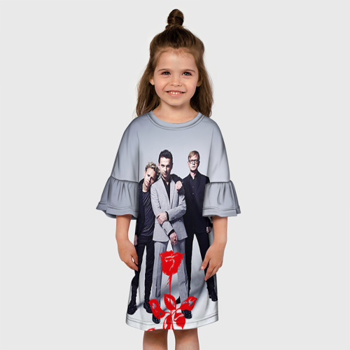 Детское платье 3D с принтом Depeche mode, вид сбоку #3