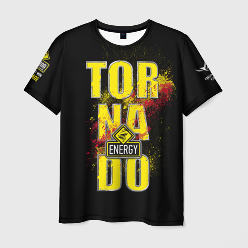 Мужская 3D футболка с принтом Tornado, вид спереди #2