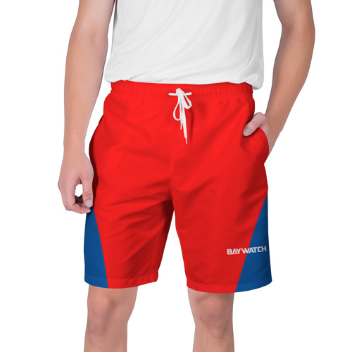 Мужские шорты 3D с принтом Спасатель Малибу, вид спереди #2