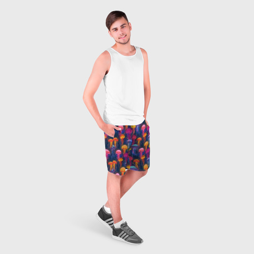 Мужские шорты 3D с принтом Медузы, фото на моделе #1