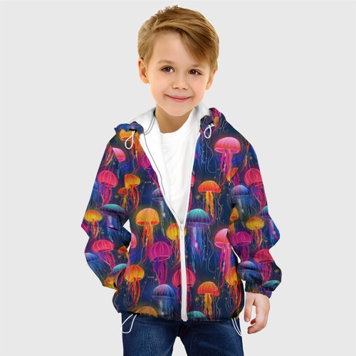 Детская куртка 3D с принтом Медузы, фото на моделе #1