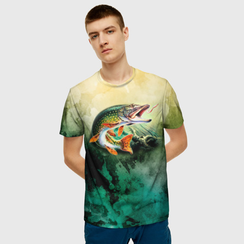 Мужская 3D футболка с принтом Удача, фото на моделе #1