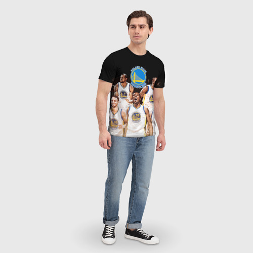 Мужская футболка 3D с принтом Golden State Warriors 5, вид сбоку #3