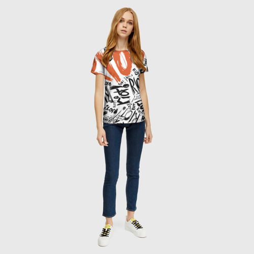 Женская футболка 3D с принтом Paramore 1, вид сбоку #3