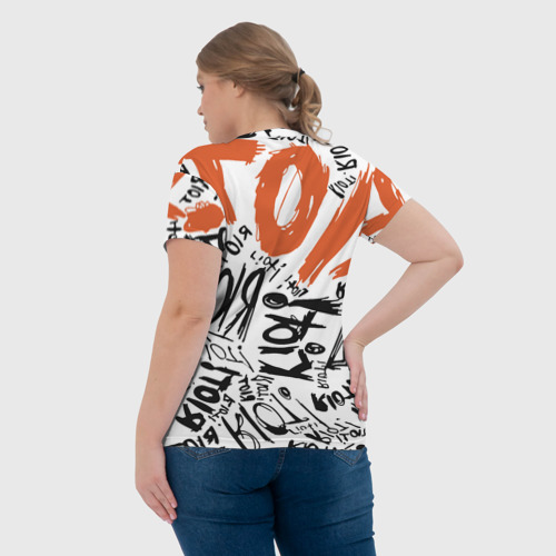 Женская футболка 3D с принтом Paramore 1, вид сзади #2