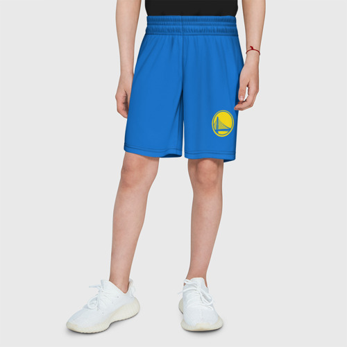 Детские спортивные шорты 3D с принтом Golden State Warriors 10, вид сбоку #3