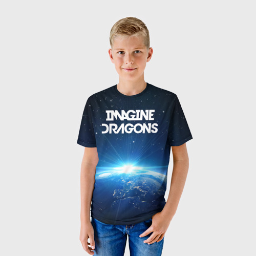 Детская 3D футболка с принтом WORLD, фото на моделе #1