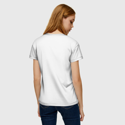 Женская футболка 3D с принтом Клубника, вид сзади #2