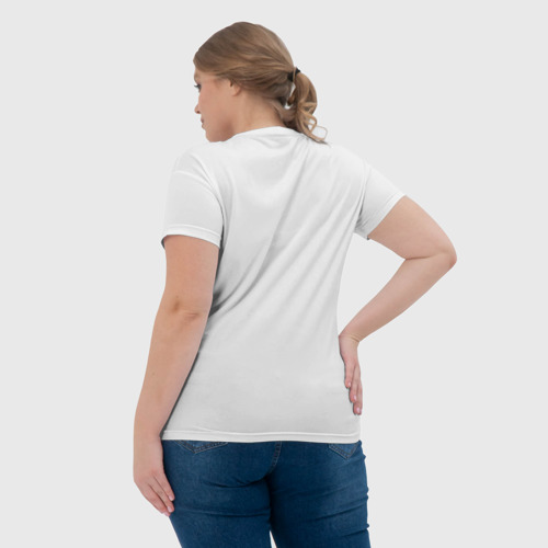 Женская футболка 3D с принтом Клубника, вид сзади #2